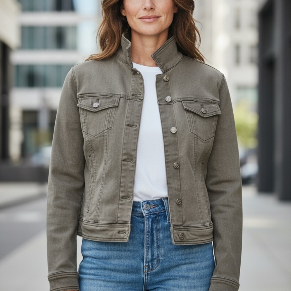 Express gray Women's Jean Jacket